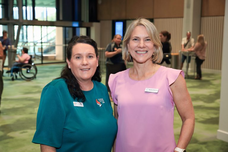 Cairns Convention Centre Director of Corporate Services Rachel O’Sullivan with Trudy Nagle.